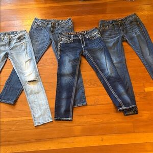 Miss Me Women's Skinny Jeans in Blue Shades